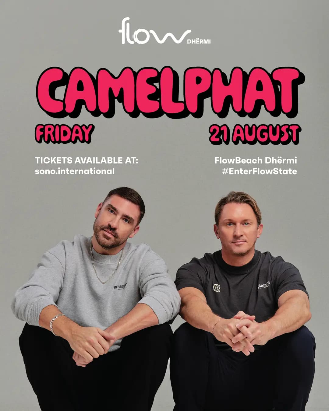 Poster for CamelPhat, 21 August.